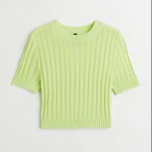 H&M Lime Green Knit Crop Top